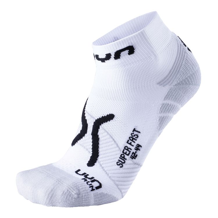 UYN Men's Running Super fast Sock White/Black / Medium