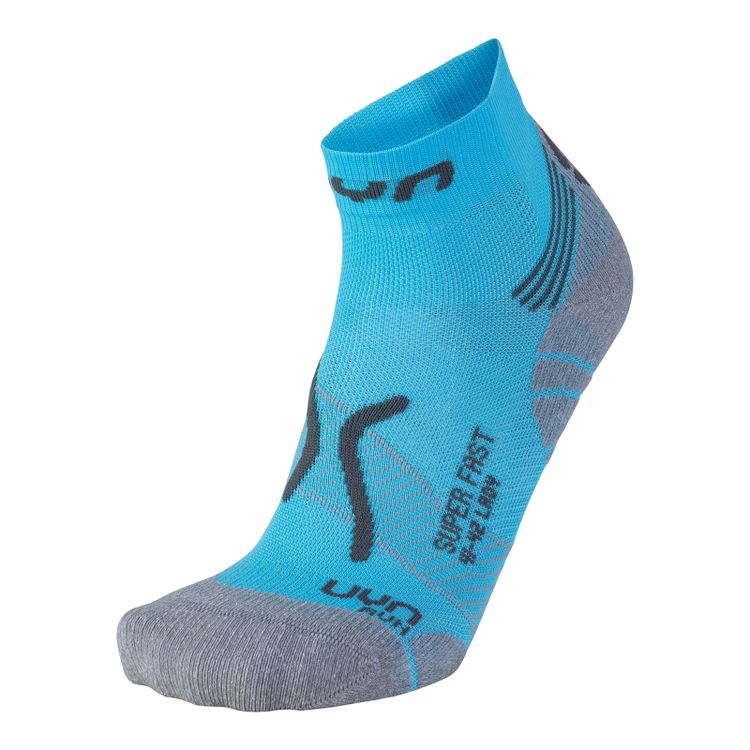 UYN Women's Run Super Fast Running Sock Atoll/Grey York / Medium