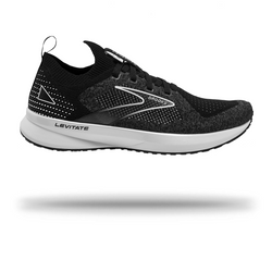 Womens Brooks Levitate StealthFit 5 Running Shoe Black | Grey | White / 5